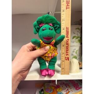 Baby Bop Plush Beanbag Stuffed Animal Toy Yellow Floral Outfit 6 Inches